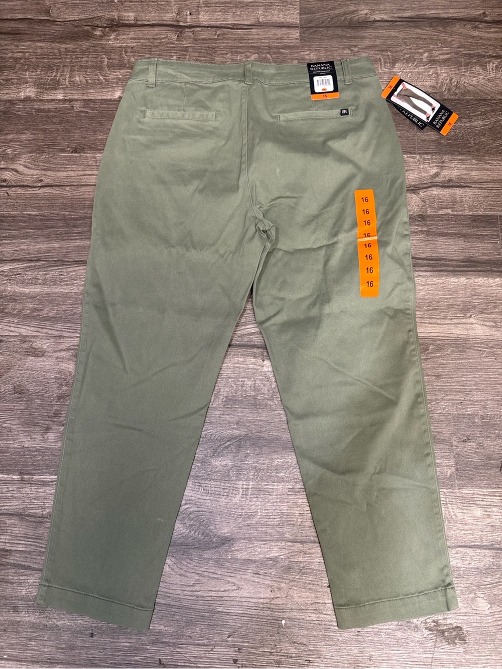 Banana Republic Women’s Olive Green Chino Pants Size 16 NWT - Picture 3 of 7